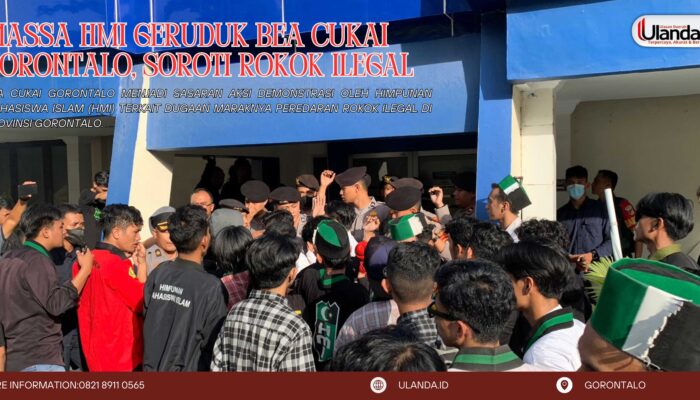 Massa HMI Geruduk Bea Cukai Gorontalo, Soroti Rokok Ilegal