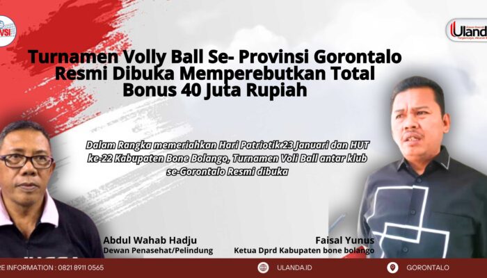 Turnamen Volly Ball Se- Provinsi Gorontalo Resmi Dibuka