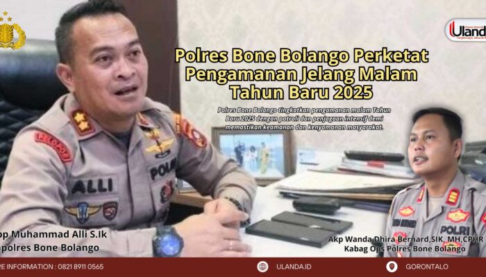 Polres Bone Bolango Perketat Pengamanan Jelang Malam Tahun Baru 2025