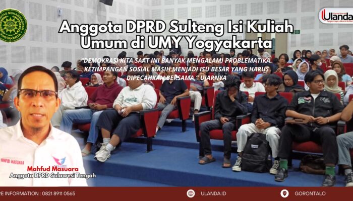 Anggota DPRD Sulteng Isi Kuliah Umum di UMY Yogyakarta
