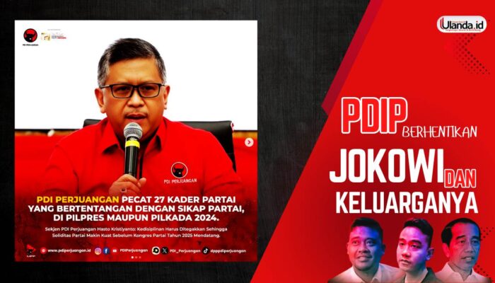 PDIP Pecat Jokowi bersama Keluarga dan 27 kader lainnya