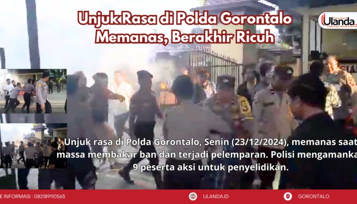 Unjuk Rasa di Polda Gorontalo Memanas dan Berakhir Ricuh