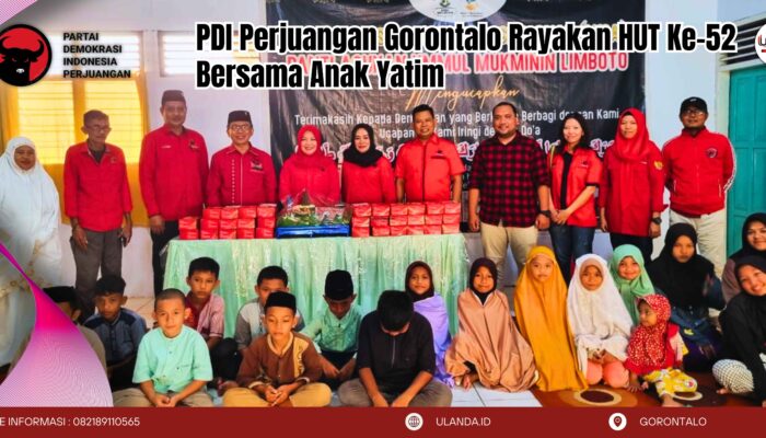 PDI Perjuangan Gorontalo Rayakan HUT Ke-52 Bersama Anak Yatim