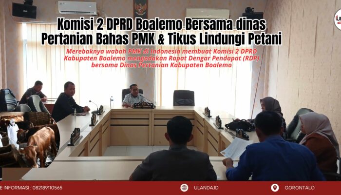 Komisi II DPRD Boalemo Gelar Rapat Kerja Bersama Dinas Pertanian