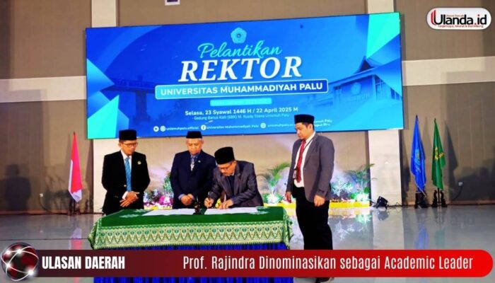 Prof. Rajindra Dinominasikan sebagai Academic Leader, Kembali Pimpin Unismuh Palu Periode 2025–2027
