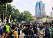 Demo Ojol, Jalan Medan Merdeka Selatan Ditutup