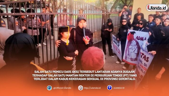 Peringatan Hardiknas diwarnai Aksi Jejak Puan di depan Polda Gorontalo