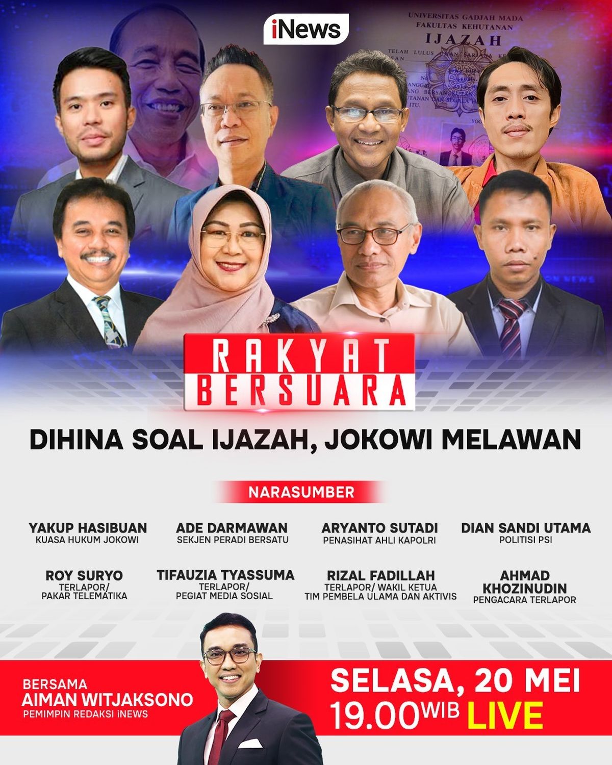Rakyat Bersuara di iNews TV (foto: dok ist)