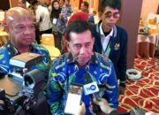 Ketua Umum Kontak Tani Nelayan Andalan (KTNA) Nasional, Ir. H. Mohammad Yadi Sofyan Noor didampingi ketua dan Sekretaris KTNA Provinsi Gorontalo