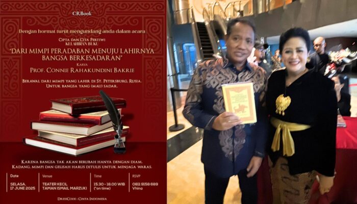 Ridwan Monoarfa Hadiri Peluncuran Buku Prof Connie Rahakundini: “Bangsa Berkesadaran Adalah Milik Pemuda”