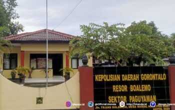 penampakan kantor polsek paguyaman yang diduga dicatut oleh leasing untuk menarik mobil warga