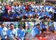 sekretariat dprd provinsi gorontalo saat melakukan penyembelian 12 ekor sapi di lingkungan dprd provinsi gorongtalo. Minggu, 8 Juni 2025