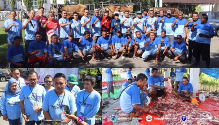 Sekretariat DPRD Provinsi Gorontalo Sembeli 12 Ekor Sapi Kurban
