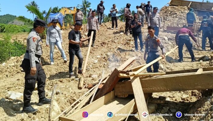 Polres Boalemo Tertibkan Tambang Ilegal Dulupi, 120 Personel Diterjunkan