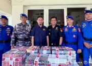Ditpolairud Polda Gorontalo Gagalkan Peredaran 16.600 Batang Rokok Ilegal