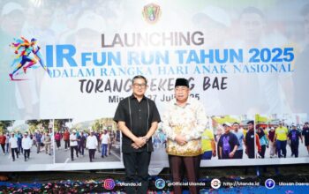 Wali Kota Gorontalo bersama Wakil walikota saat peLuncuran AIR Fun Run 2025