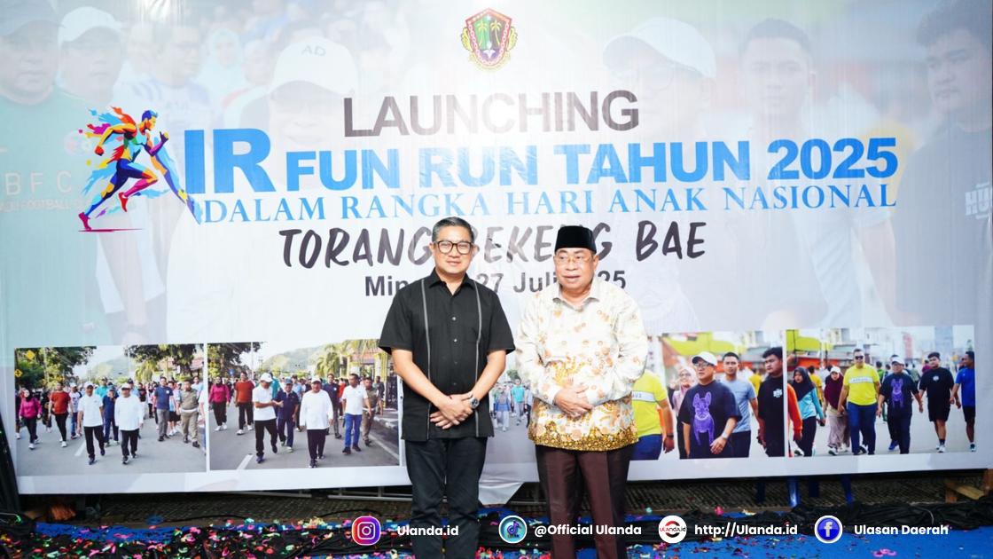 Wali Kota Gorontalo bersama Wakil walikota saat peLuncuran AIR Fun Run 2025