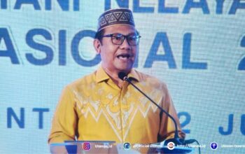 sekretaris daerah provinsi gorontalo Sofian Ibrahim saat membuka Rembuk Madya KTNA Nasional. (fhoto:dok/redaksi ulanda))