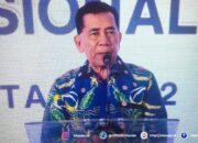 Ketua Umum KTNA Mohammad Yadi Sofyan Noor saat memberikan sambutan pada pembukaan Rembug Madya KTNA Nasional di provinsi gorontalo, Kamis 12 Juni 2025. (Fhoto:redaksi ulanda)