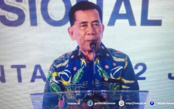 Ketua Umum KTNA Mohammad Yadi Sofyan Noor saat memberikan sambutan pada pembukaan Rembug Madya KTNA Nasional di provinsi gorontalo, Kamis 12 Juni 2025. (Fhoto:redaksi ulanda)