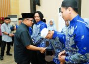 Wakil Wali Kota Gorontalo, Indra Gobel, melepas kafilah STQH 2025 (fhoto:humas)