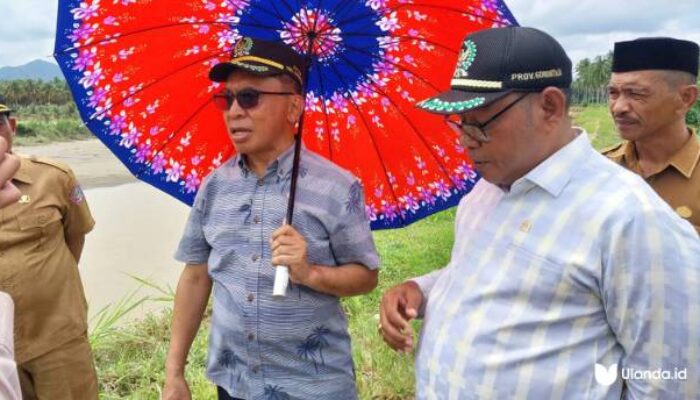 Wakil Ketua DPRD La Ode Haimudin Tinjau Proyek Irigasi dan Tanggul Jebol di Randangan