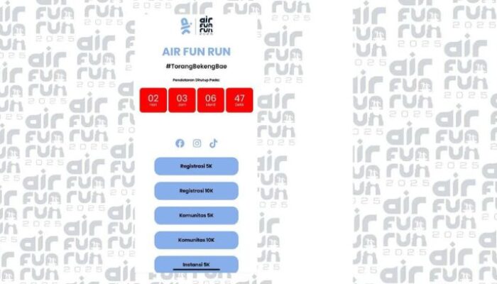 Digitalisasi Permudah Pendaftaran AIR Fun Run 2025, Capai 3.333 Peserta
