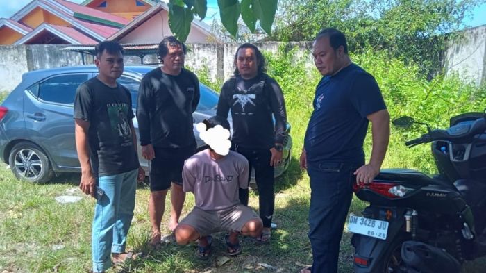 Pelaku pencurian mobil diamankan tim watawatanga polres bone bolango (Foto : Ist)