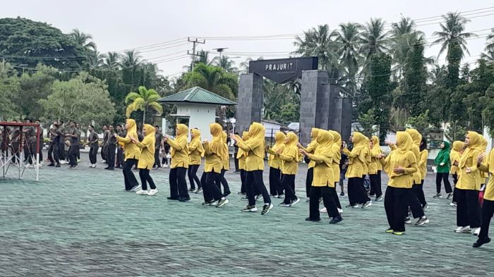 Komando Resor Militer (Korem) 133 nani Wartabone kembali hidupkan senam sehat (foto.Ist)