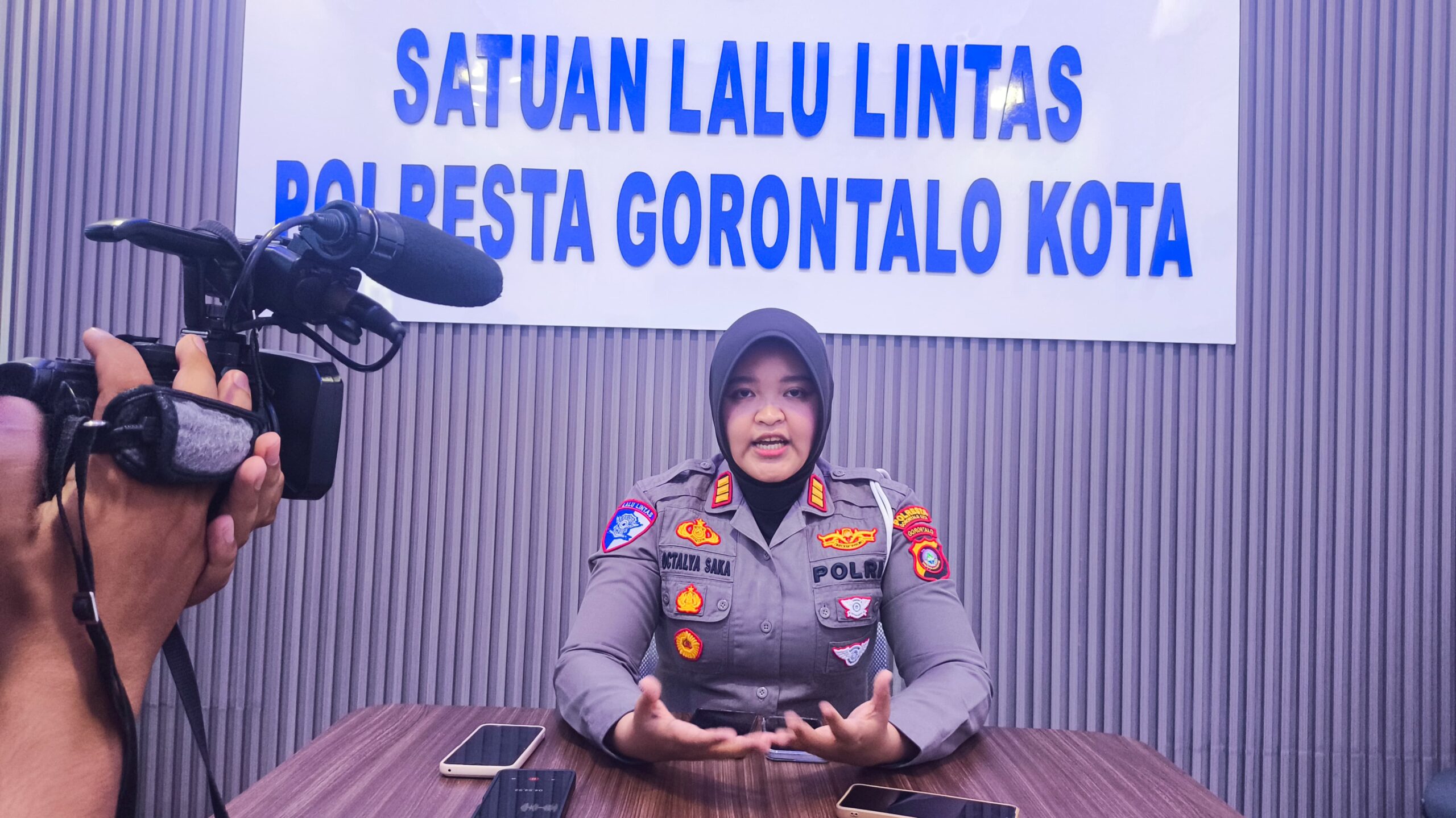Kasat Lantas Polresta Gorontalo, AKP Octalya Saka (Foto:Novita/Ulanda.id)