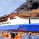 Foto : tangkapan layar. Kapal Barcelona V Terbakar. Minggu, 20/7
