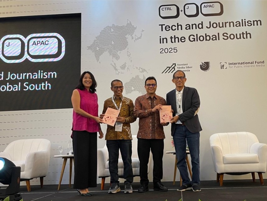 Konferensi “Tech and Journalism in the Global South – CTRL+J” yang digelar di Jakarta, Selasa, 22 Juli 2025.