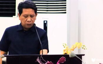 Juru bicara Fraksi Nadem Umar Karim saat membacakan pandangan fraksi pada paripurna RPJMD 2025 Dprd Provinsi Ke-28. Selasa, 8/7 (foto.dok. Ist/ Humas Dprd)