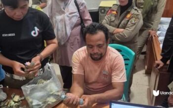 Pengemis lutfi berulah dan kembali diamankan petugas satpol pp kota gorontalo, kamis (3/7)
