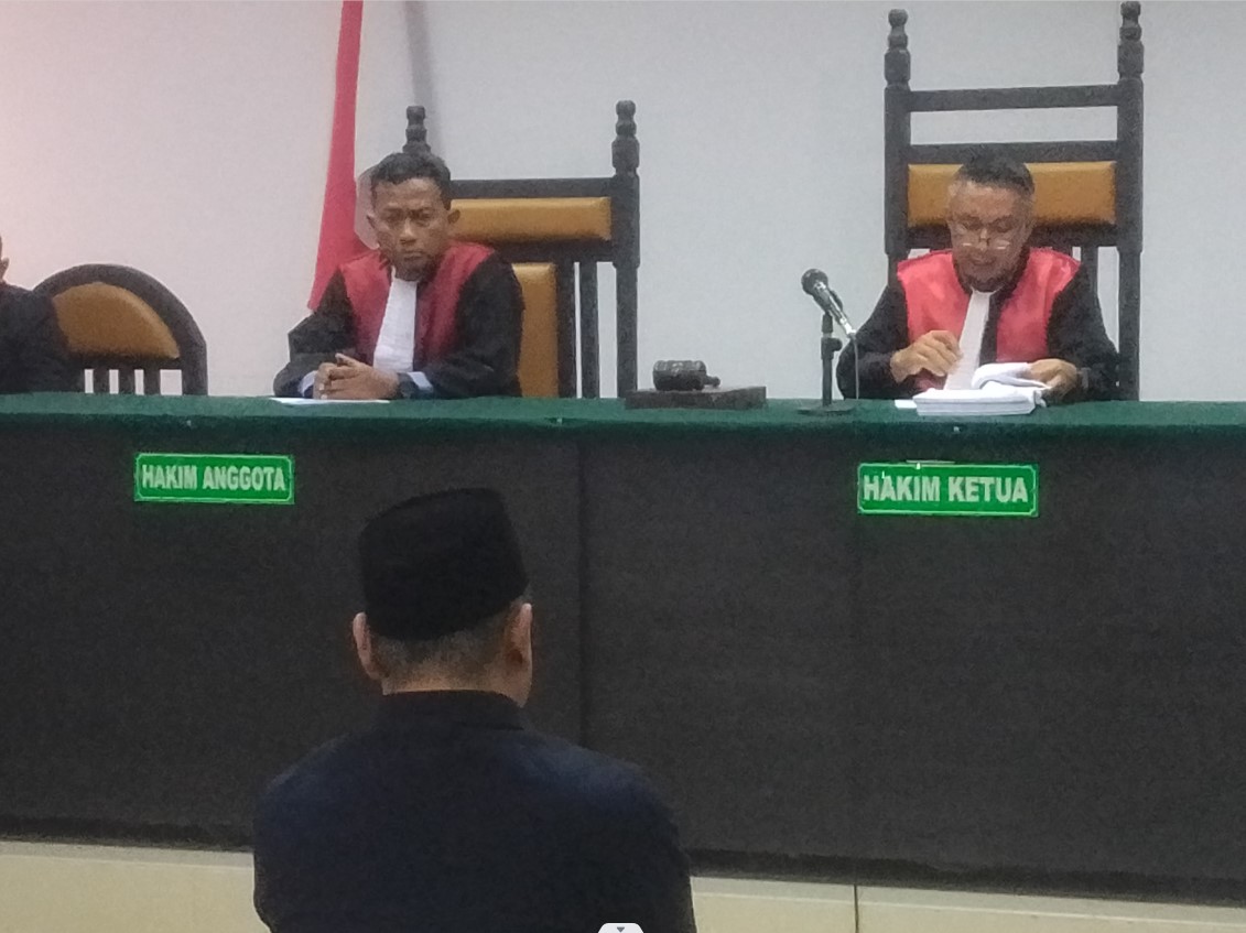 Mantan Bupati Bone bolango Hamim Pou di Vonis Bebas (Foto. Ist.Fazrian/Ulanda.id)