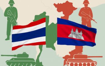 Ilustrasi Konflik Thailand - Kamboja. Foto : Ai/Ulanda.id