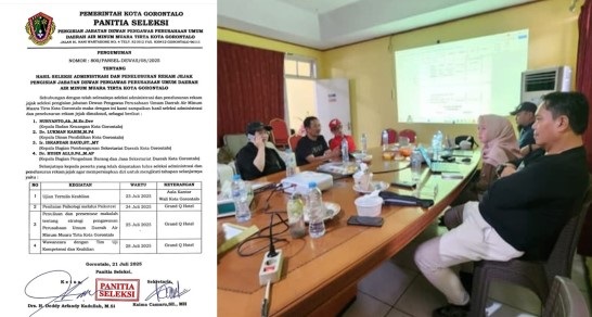 Empat Calon Dewas Perumda Muara Tirta Lolos Seleksi Administrasi, Ini Tahapan Selanjutnya