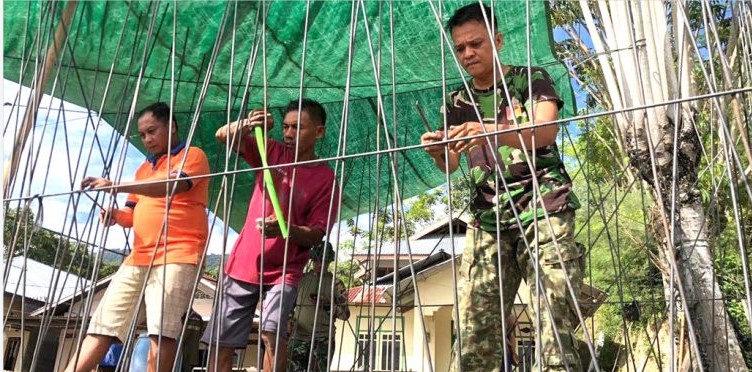 Satgas TMMD ke-125 Kodim 1304/Gorontalo merangkai asa melalui pembangunan lima bak penampungan air bersih. Salah satunya di Desa Buata, Kecamatan Botupingge, Kabupaten Bone Bolango, Jumat (25/7/2025). (F. Istimewa)