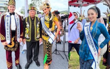 Peserta pemilihan putra-putri pariwisata nusantara 2025, turut menghadiri apel HUT ke-80 RI di IKN, Minggu (17/8/2025) (Foto: OIKN/RRI IKN)/Ulanda.id