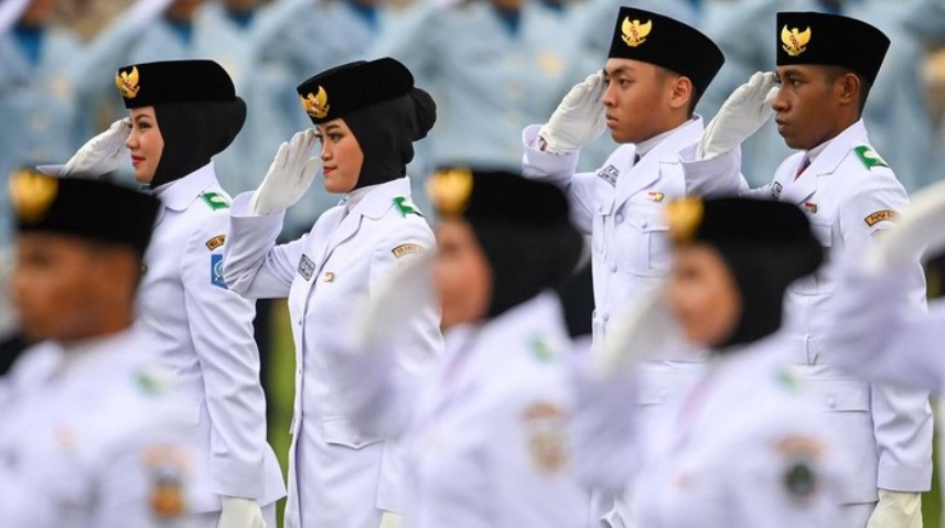 Potret Paskibraka Bertugas pada 2024 (Antara Foto/Hafidz Mubarak A)/Ulanda.id