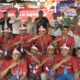 Bupati dan wakil bupati Bone bolango saat berfoto bersama komunitas pemuda penggerak tiga desa saat menggelar semarak kebangsaan di lapangan tunggulo selatan, Senin, (18/8). (Indra-Tim Redaksi)/Ulanda.id