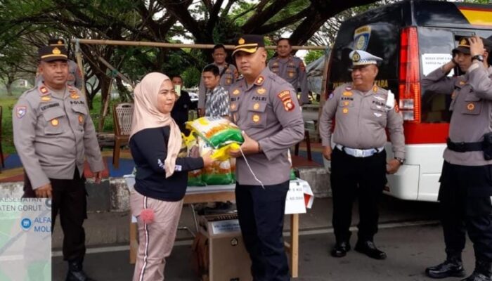 Polres Gorontalo Utara Gelar Gerakan Pangan Murah, Beras Premium 5 Kg Dijual Rp60 Ribu