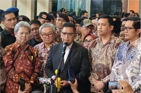 Sekjen PDI Perjuangan Hasto Kristiyanto resmi dibebaskan dari Rutan KPK malam ini. (Foto.Ist/Ulanda.id)