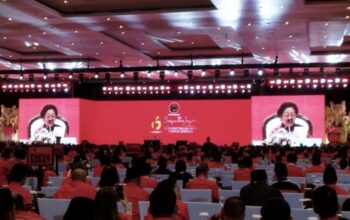 Ketua Umum PDIP Megawati Soekarnoputri saat Kongres Ke-6 PDIP di Bali Nusa Dua Convention Center, Badung, Bali, Sabtu (2/8/2025). ANTARA/Bagus Ahmad Rizaldi.
