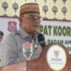 Bupati Ismet Mile saat memberikan sambutan pada Rapat Koordinasi Daerah (Rakorda) Badan Amil Zakat Nasional (Baznas) Kabupaten Bone Bolango dalam rangka Optimalisasi Pengumpulan dan Pengelolaan Zakat, Infaq dan Sedekah yang digelar di Gedung KPRI Kartini, Kecamatan Kabila, Rabu (30/7/2025) (F.AKP/Diskominfo)/Ulanda.id