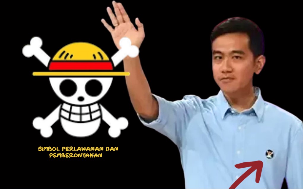 Wapres Gibran saat memakai Pin one piece sebagai simbol perlawanan dan pemberontakan (Foto:Dok/Ulanda.id)