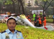 Kecelakaan terjadi di wilayah permakaman umum Desa Benteng, Ciampea, Bogor. Pilot dilaporkan meninggal dunia, sedangkan satu korban lainnya alami luka. (Foto:Ist/Ulanda.id)