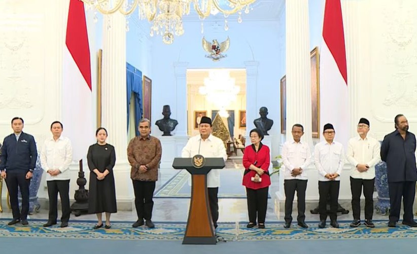 Kehadiran Ketua Umum PDI Perjuangan Megawati Soekarnoputri dan Ketua Umum Partai NasDem Surya Paloh dalam pertemuan yang dipimpin Presiden Prabowo Subianto di Istana Kepresidenan Jakarta, Minggu (31/8/2025), menyita perhatian publik/Ulanda.id