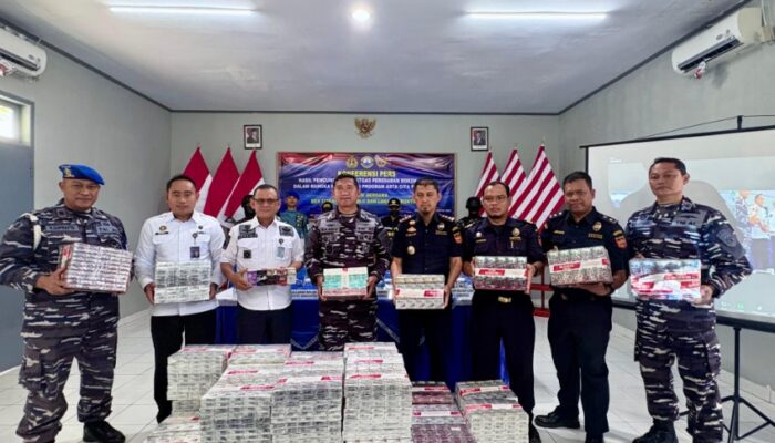 Tangkapan Besar di Gorontalo: Bea Cukai dan TNI AL Gagalkan Penyelundupan 100.740 Rokok Ilegal