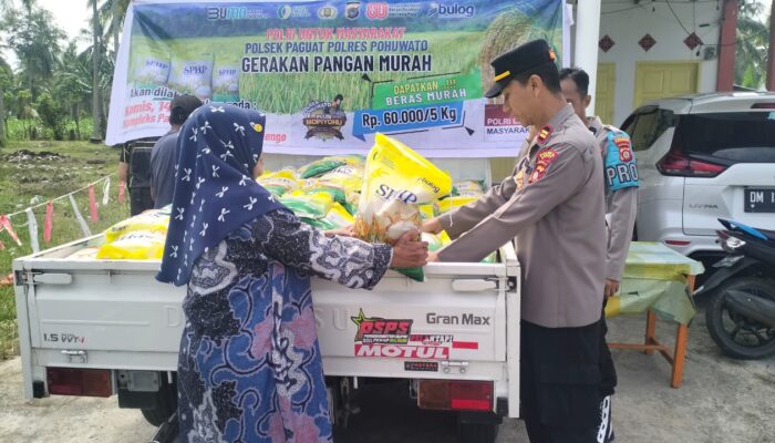 Jaga Stabilitas Harga Pangan, Polres Pohuwato Salurkan 36 Ton Beras SPHP